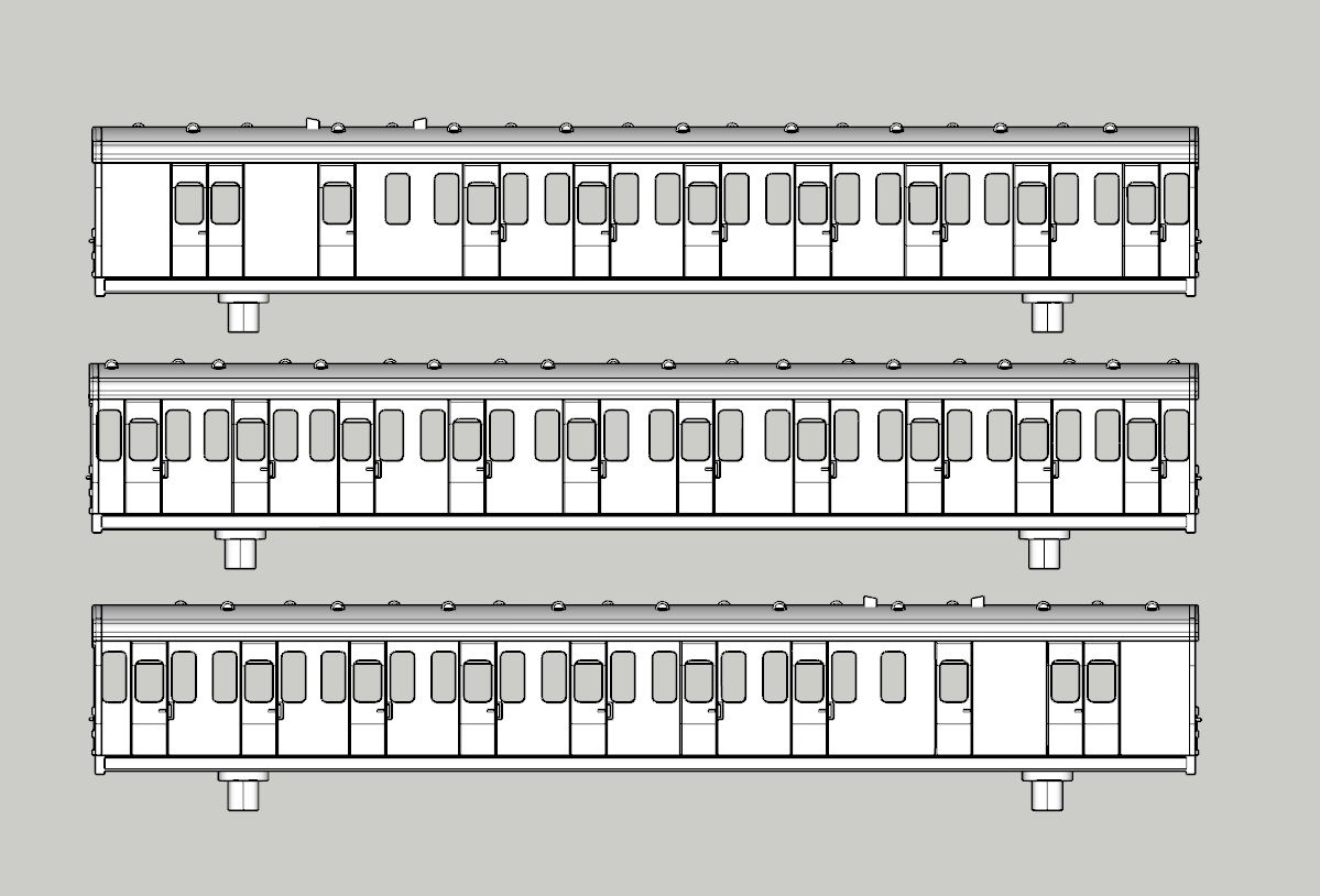 (image for) BR Mark.1 63ft Suburban 3 Coach Bundle - Set 152